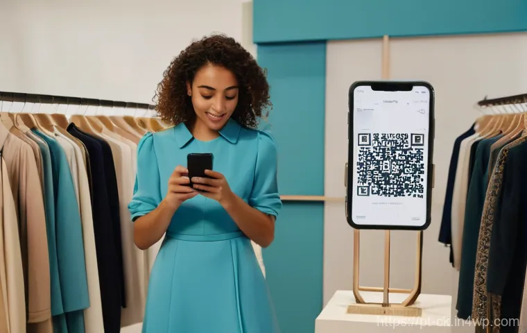 옴니채널 고객 경험을 위한 성공적인 UX UI 디자인 - **Prompt:** A young, elegantly dressed woman in her late 20s, with warm, inviting eyes, stands insid...