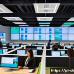 옴니채널 전략의 지속적 개선 및 피드백 루프 - A modern customer service center in São Paulo, Brazil, showing a diverse team of professionals activ...