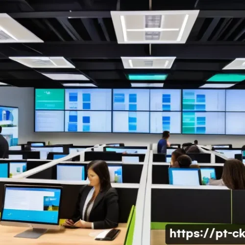 옴니채널 전략의 지속적 개선 및 피드백 루프 - A modern customer service center in São Paulo, Brazil, showing a diverse team of professionals activ...