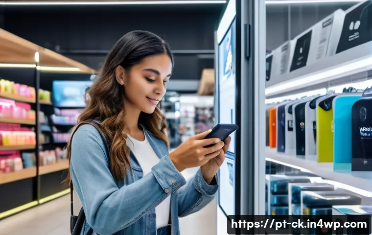 옴니채널 경험의 측정 지표 설정 - A modern retail environment showcasing an omnichannel customer journey in Brazil: a young Brazilian ...