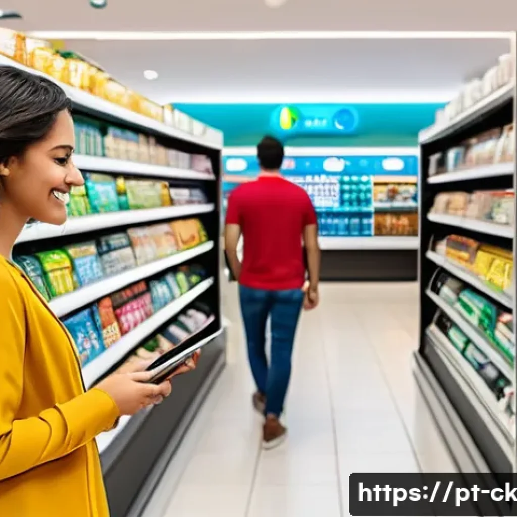 옴니채널 고객 경험의 전환율 최적화 - A modern retail environment showing a seamless omnichannel shopping experience in Brazil: a diverse ...